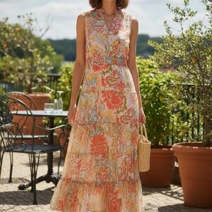 Floral Sleeveless Maxi Dress